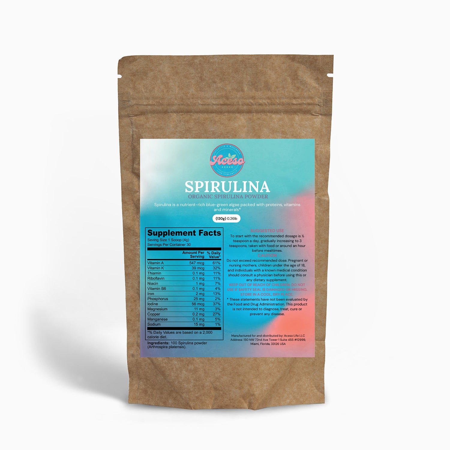 Organic Spirulina Powder