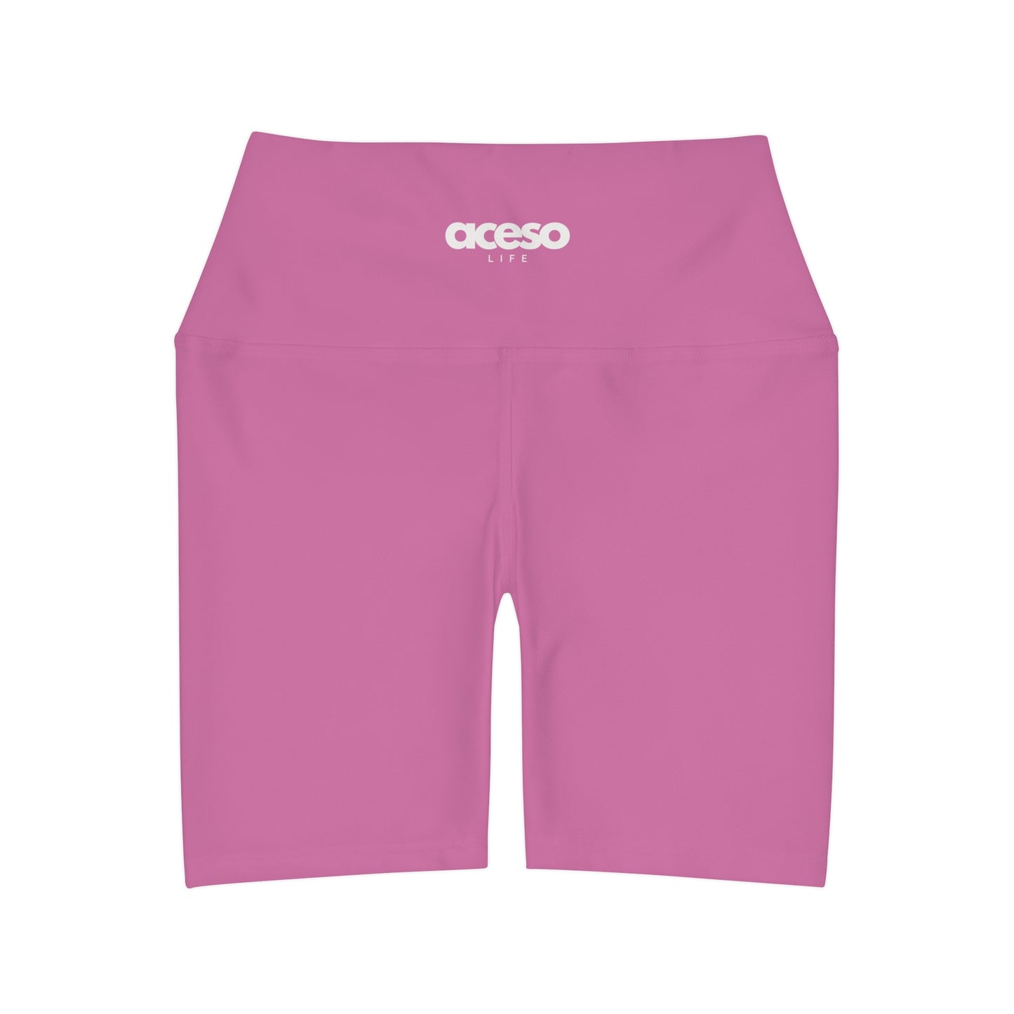High Waisted Yoga Shorts [Light Pink]
